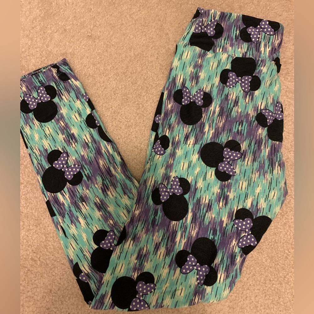 LuLaRoe OS Disney Minnie Mouse ears leggings